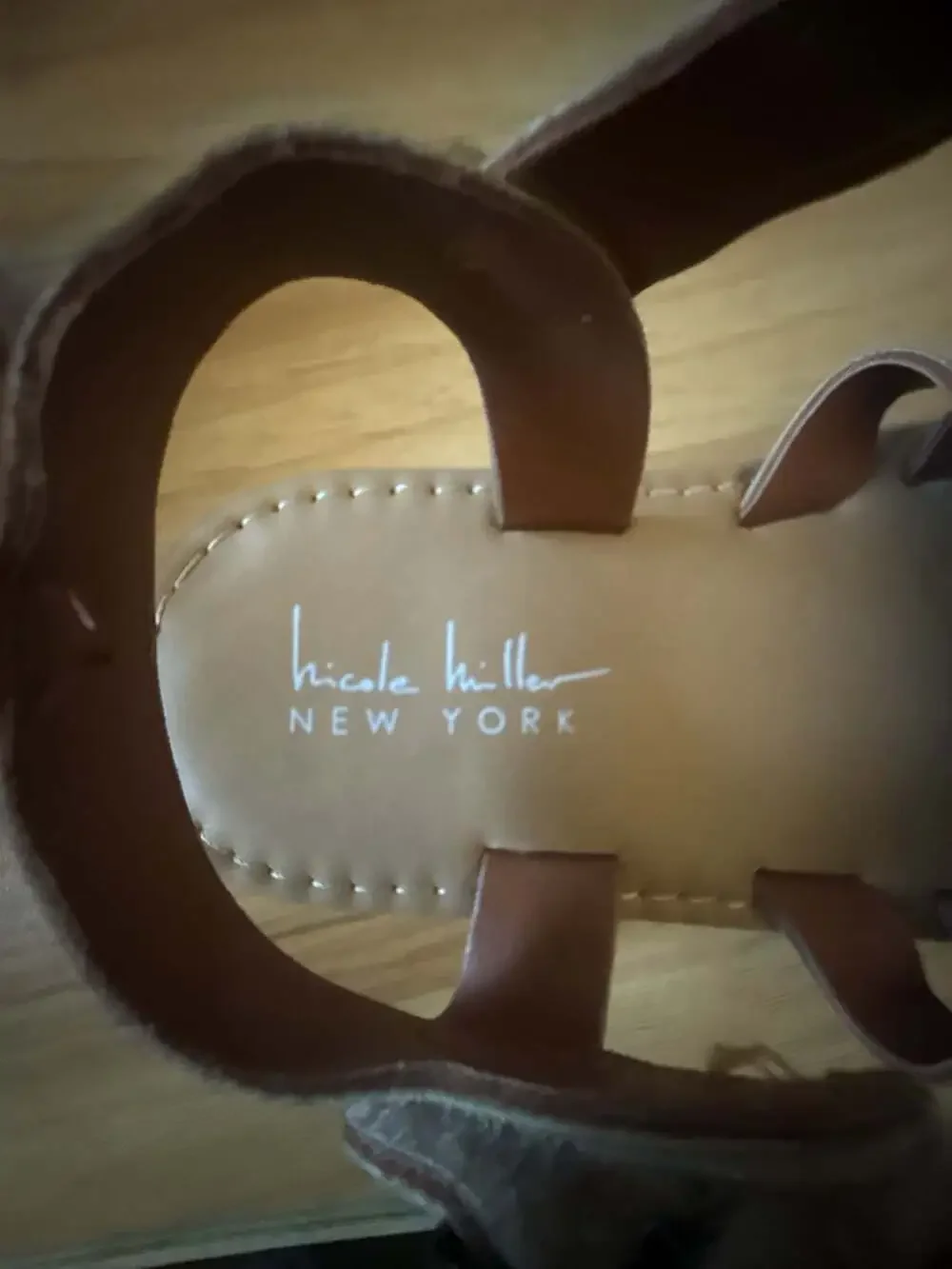 Nicole Miller New York Kids Brown Braided Strap Sandals Size 9 toddler
